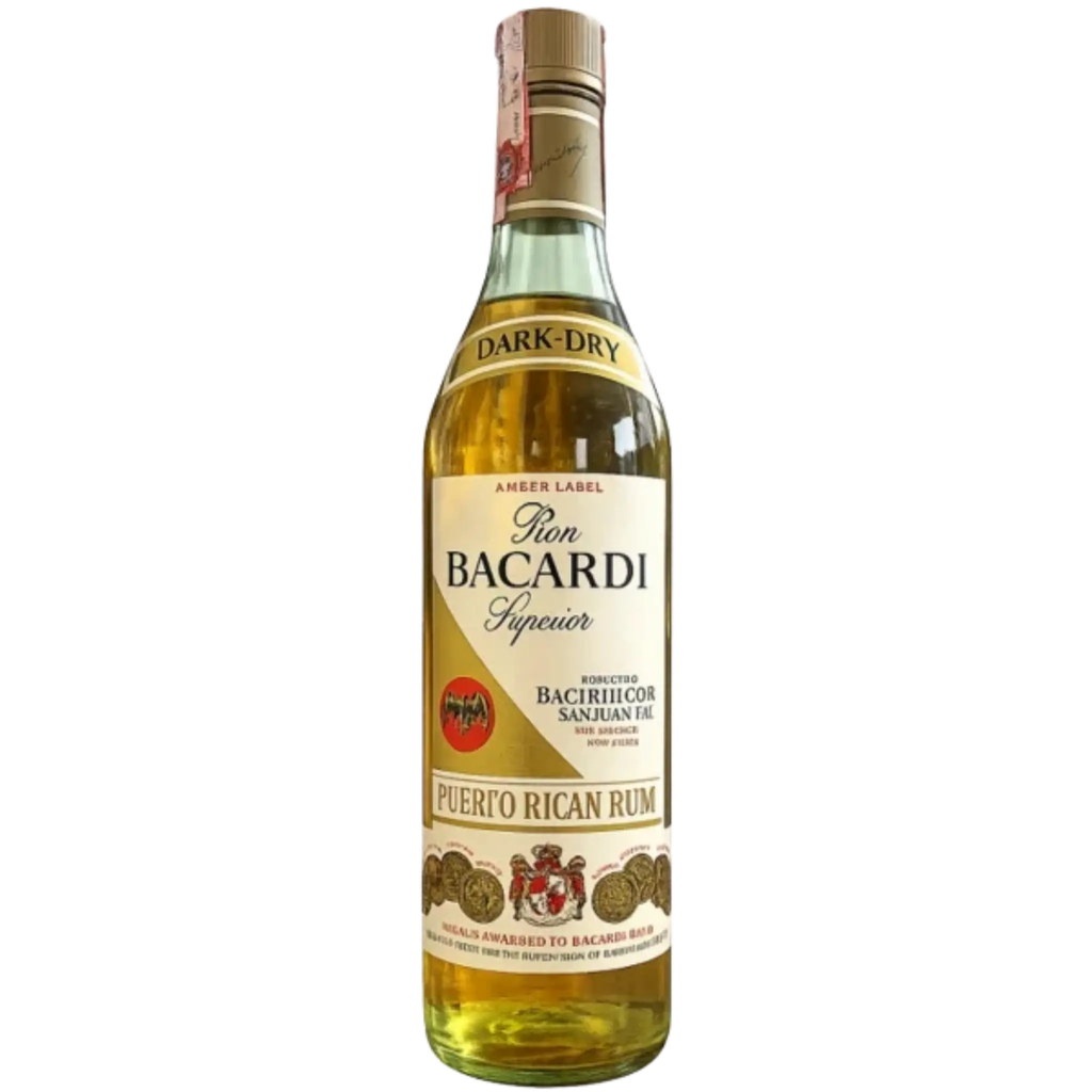 Bacardi Superior Dark-Dry Amber Label Vintage Rum 1 Liter | Liquor