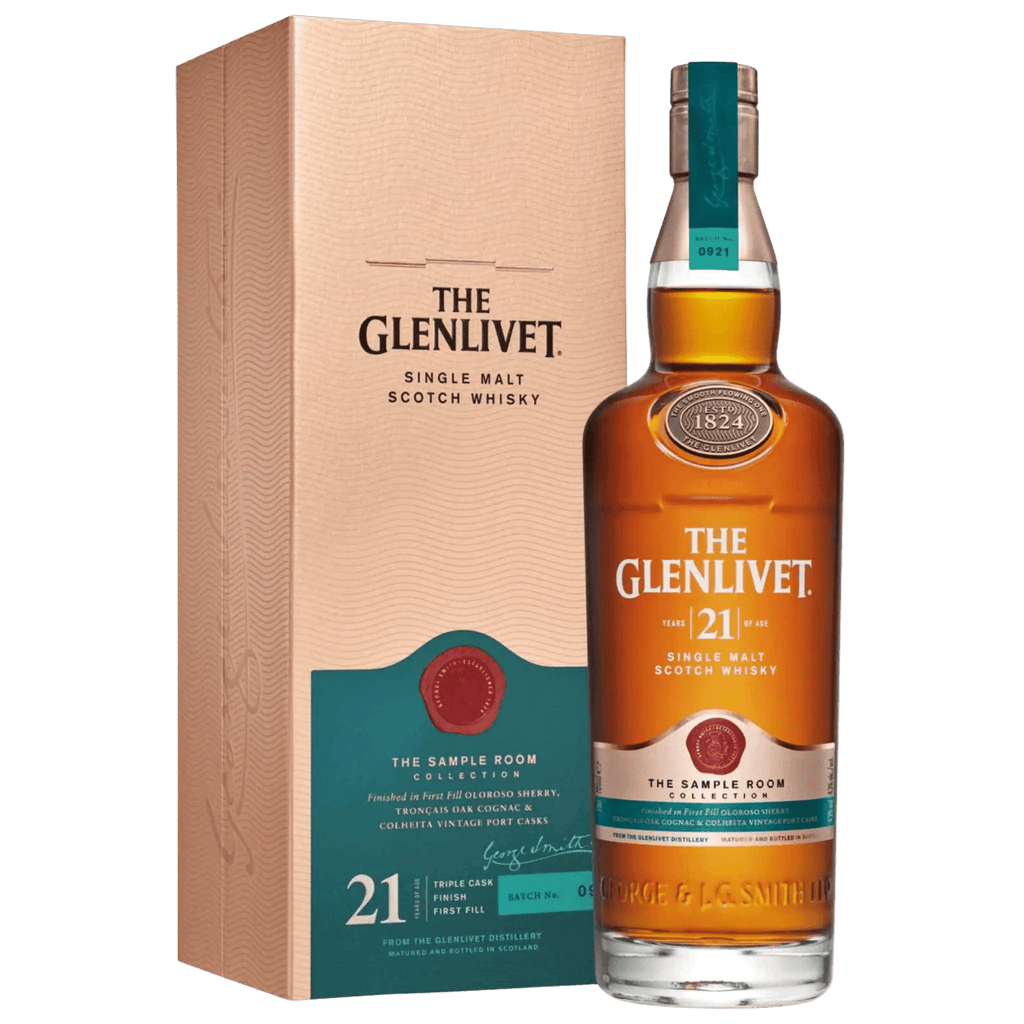 【THE GLENLIVET 21年 & XXV】 未洗浄の空瓶 箱 セット The Glenlivet 21 Year The Sample Room Collection Single Malt