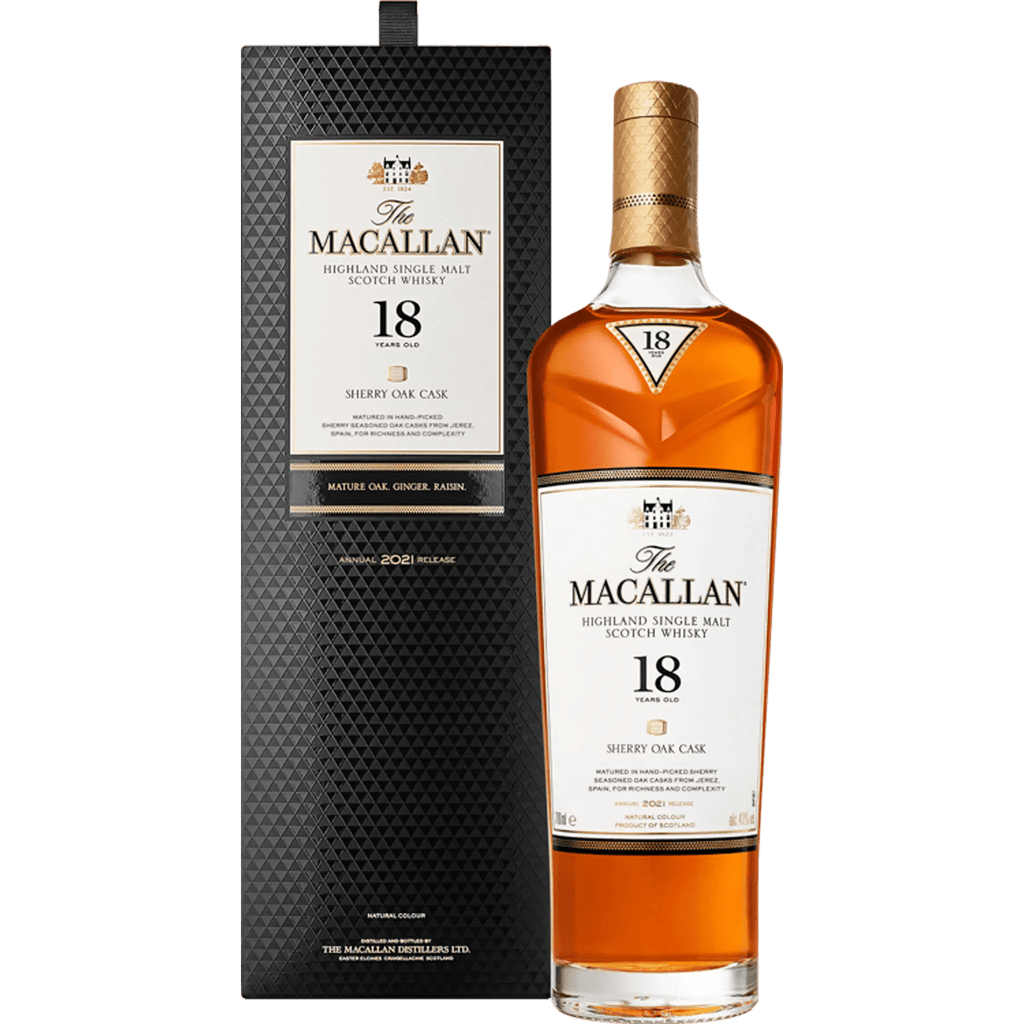 ウイスキー The Macallan 18 Year Old Sherry Oak The Macallan 18 Year Sherry Oak 2021 Annual Release 750ml | Liquor