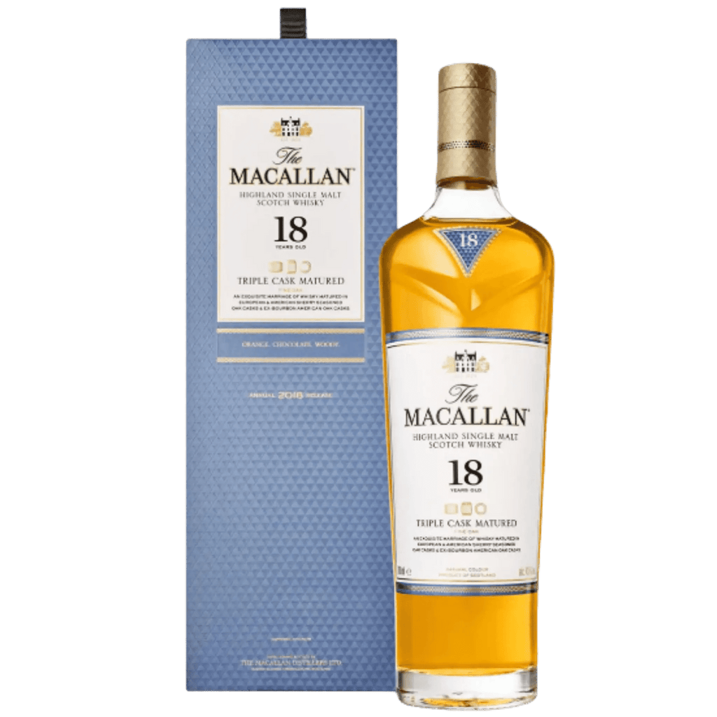 The Macallan 18年 トリプルカスクマチュアード 700ml。 Macallan Triple Cask Matured 18 Year 2018 Release Single Malt