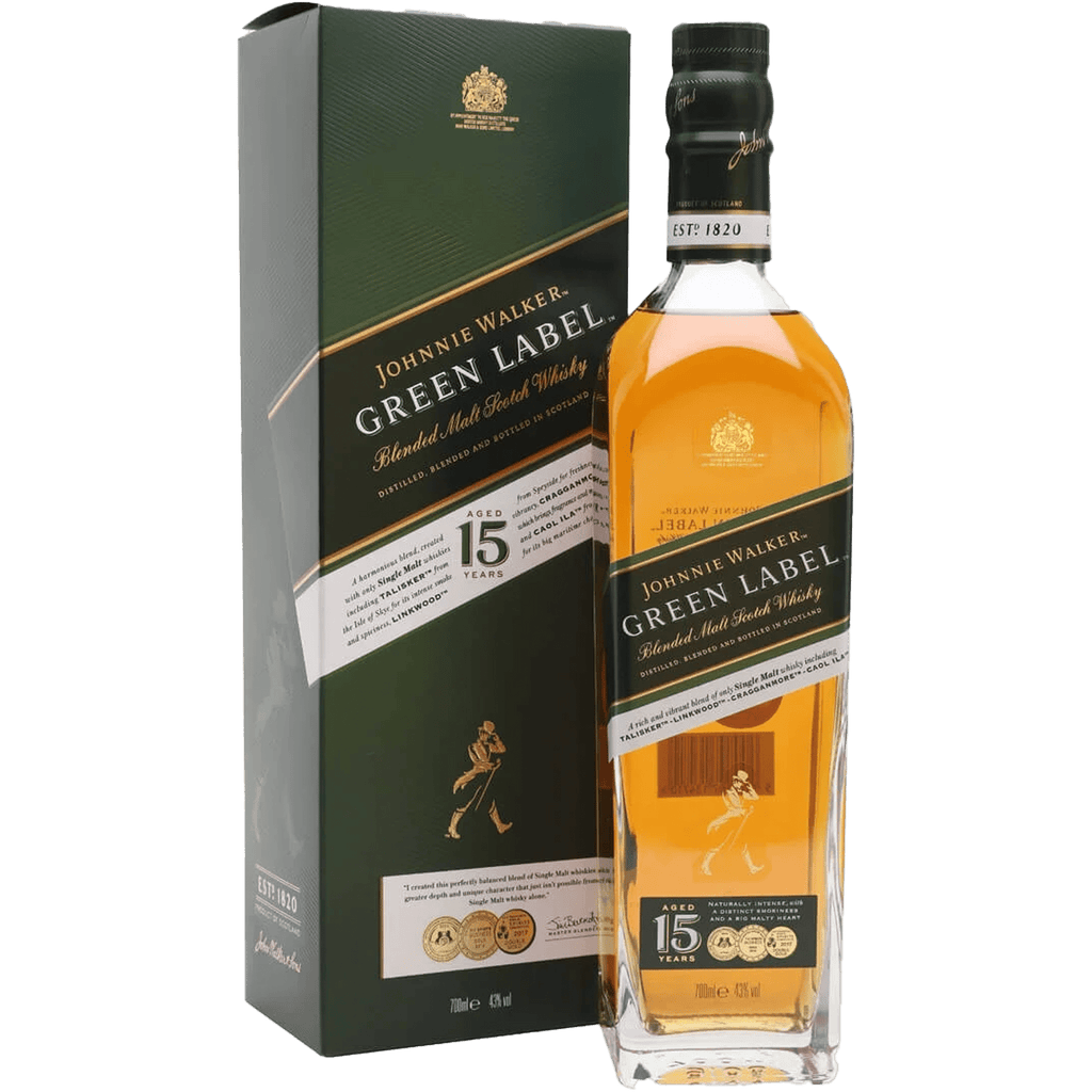 Johnnie Walker Green Label Blended Malt Scotch Whiskey Aged 15