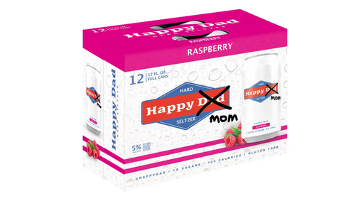 Happy Mom Raspberry Hard Seltzer By Happy Dad (2023 Limited Edition)