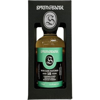 Springbank 15 Year Rum Cask Matured Limited Edition Campbeltown Single Malt Scotch Whisky 750ml