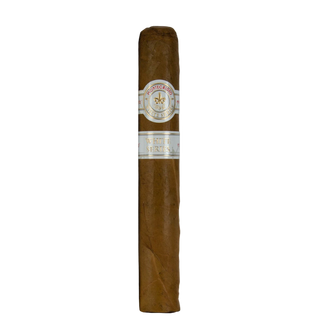 Cigar with a visible label on a white background