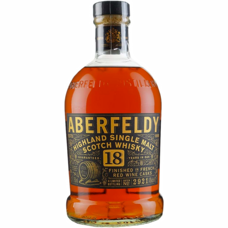Aberfeldy 18 Year French Red Wine Cask Finish Single Malt Scotch Whisky