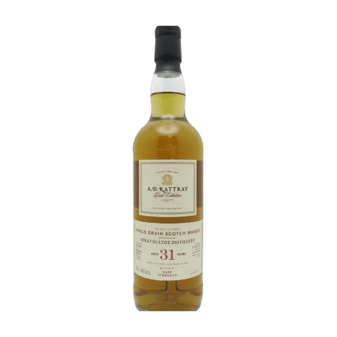 A.D. Rattray Strathclyde 31 Year Old Single Grain Scotch Whisky – Cask Strength 750ml - Liquor On Broadway