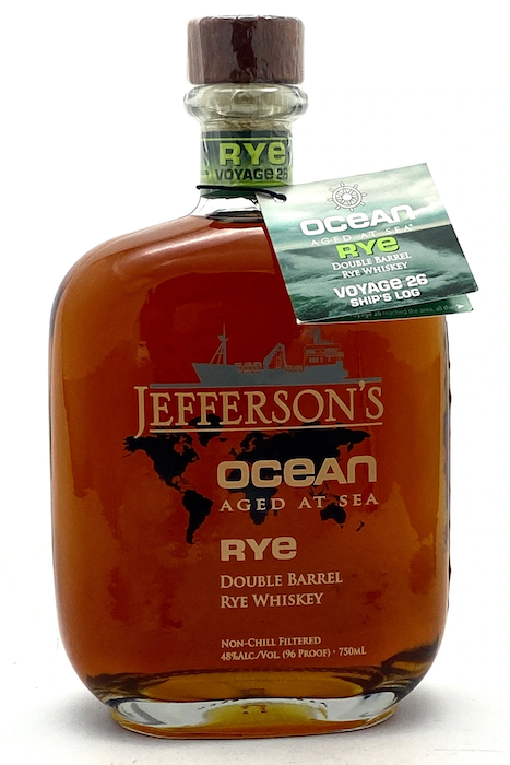 Jefferson's Ocean Aged At Sea Voyage 26 Double Barrel Rye Whiskey, Liquor On Broadway