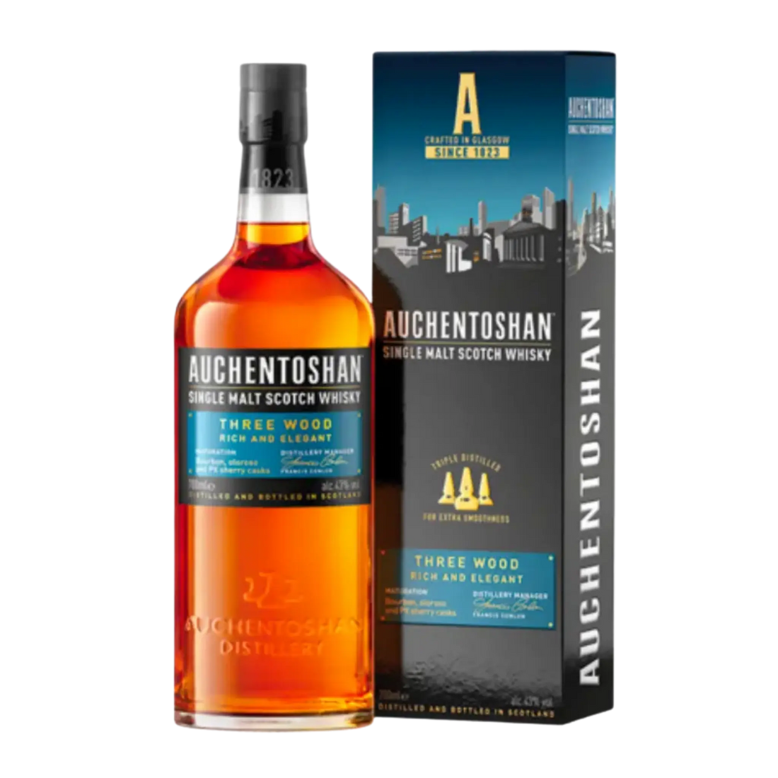 Auchentoshan Three Wood Lowland Single Malt Scotch Whisky 750ml - Liquor On Broadway