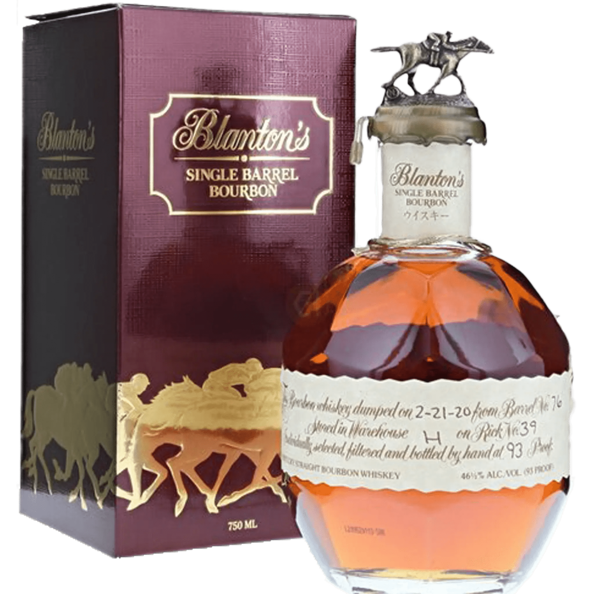 Blanton's Takara Red Cream Label Single Barrel Bourbon Whiskey Blanton's Takara Red Cream Label Single Barrel Bourbon Whiskey