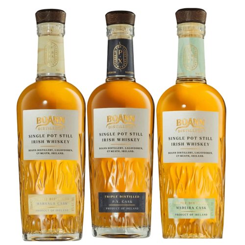Boann Single Pot Still Irish Whiskey Cask Finish Bundle 3 x 700ml - Liquor On Broadway