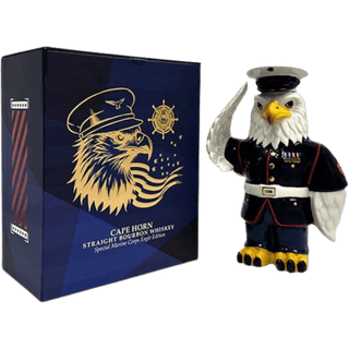 Cape Horn Marine Eagle Edition Straight Bourbon Whiskey Hand Painted Ceramic Decanter 750ml - Liquor On Broadway