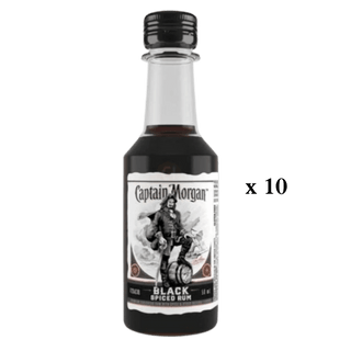 Captain Morgan Black Spiced Rum Mini 10 x 50ml - Liquor On Broadway