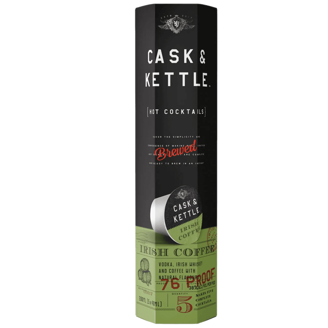 Cask & Kettle Irish Coffee Hot Cocktails 5 x 40ml - Liquor On Broadway