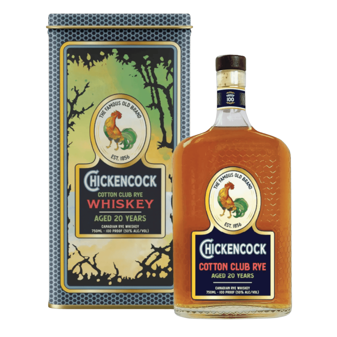Chicken Cock Cotton Club Rye 20 Year Canadian Rye Whiskey 750ml - Liquor On Broadway