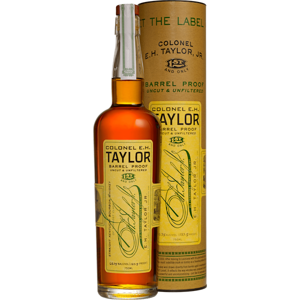Colonel E.H. Taylor, Jr. Barrel Proof liquor on broadway