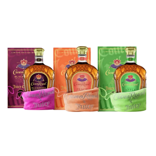 Crown Royal Peach, Blackberry & Apple x Juicy Couture Flavored Canadian Whisky 3 x 750ml - Liquor On Broadway