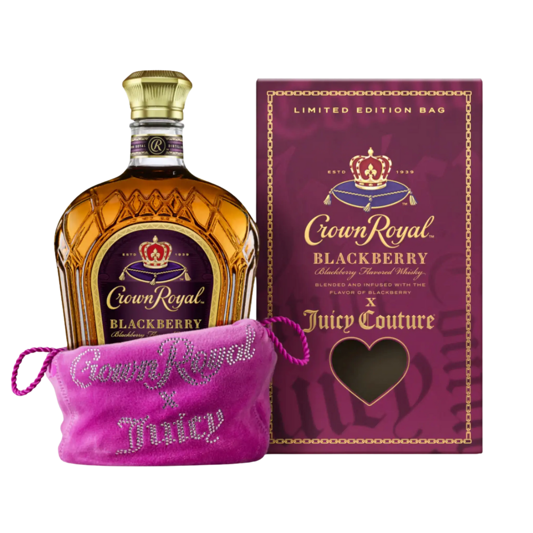 Crown Royal Peach, Blackberry & Apple x Juicy Couture Flavored Canadian Whisky 3 x 750ml - Liquor On Broadway