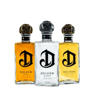 DeLeón Tequila Blanco Reposado Añejo Bundle 750ML Each - Liquor On Broadway