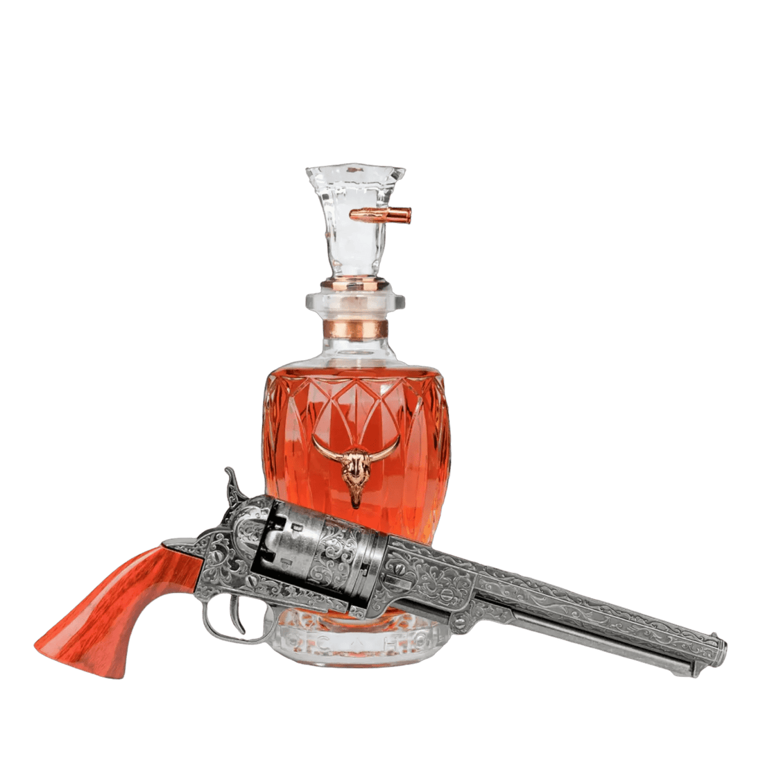 Doc Holliday 10 - Year Straight Bourbon Whiskey Revolver Collector’s Set - Liquor On Broadway