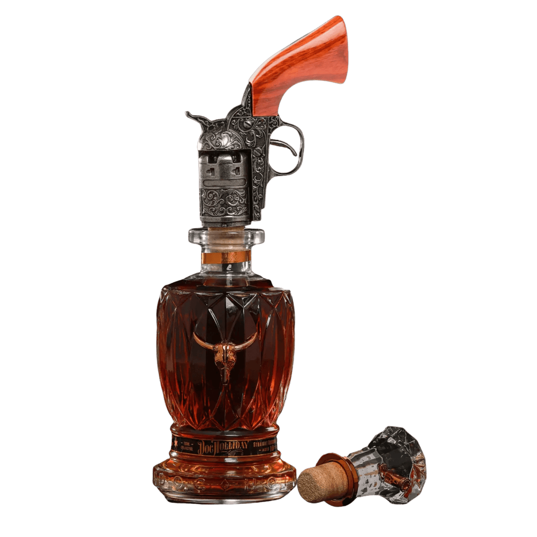 Doc Holliday 10 - Year Straight Bourbon Whiskey Revolver Collector’s Set - Liquor On Broadway