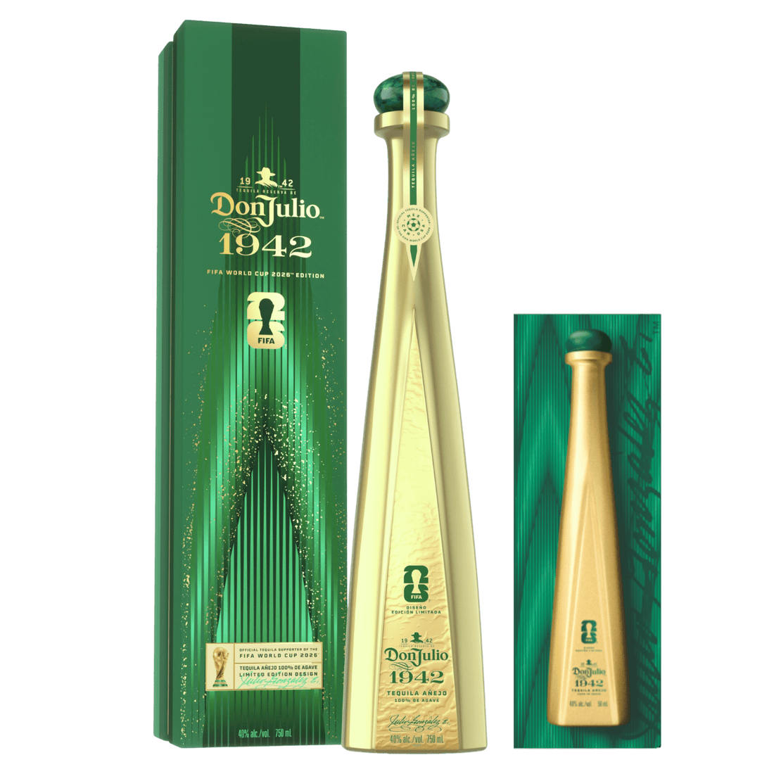 Don Julio 1942 FIFA World Cup 2026 Edition Tequila Añejo 750ml + 50ml Bundle - Liquor On Broadway