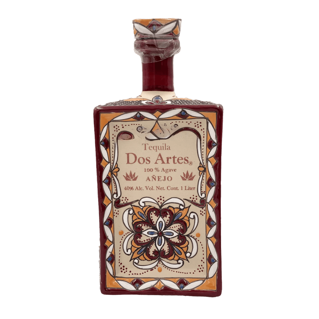 Dos Artes Añejo Tequila 2021 Hand Painted Ceramic Bottle 1 Liter - Liquor On Broadway