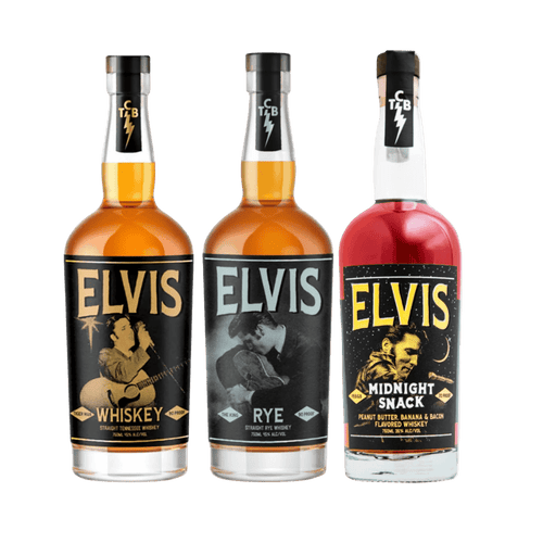 Elvis Whiskey Trio Pack – Collectors Edition 3 Bottles, 750ml Each - Liquor On Broadway