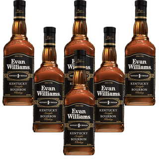 Evan Williams Black Label Kentucky Straight Bourbon Whiskey 86 Proof 750ml — 6 Bottle Case - Liquor On Broadway