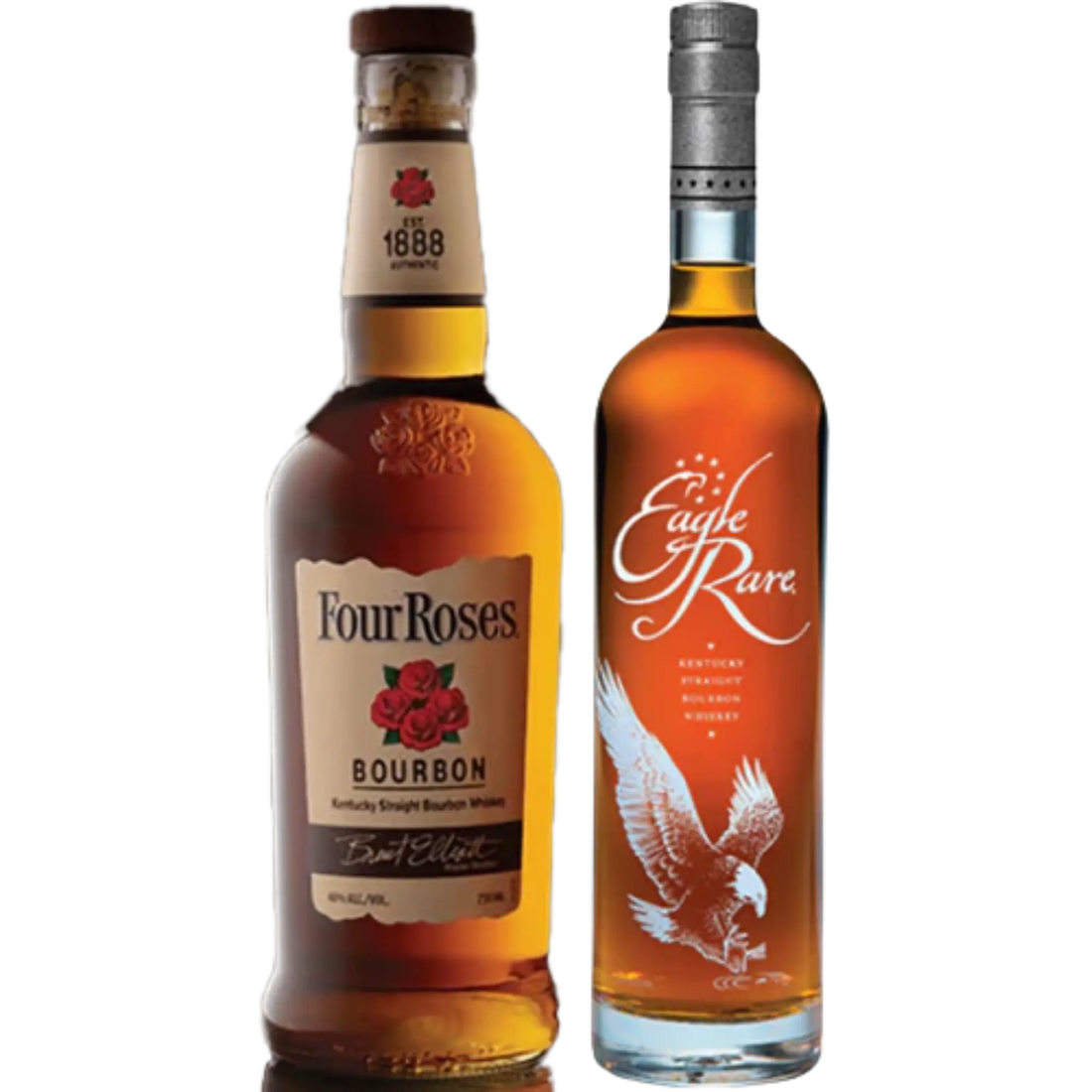Four Roses Bourbon Yellow Label 750ml and Eagle Rare 10 Year Bourbon 750ml Bundle - Liquor On Broadway
