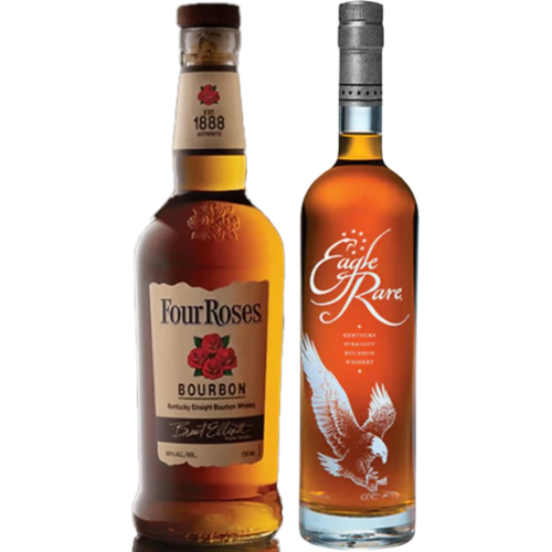 Four Roses Bourbon Yellow Label 750ml and Eagle Rare 10 Year Bourbon 750ml Bundle - Liquor On Broadway