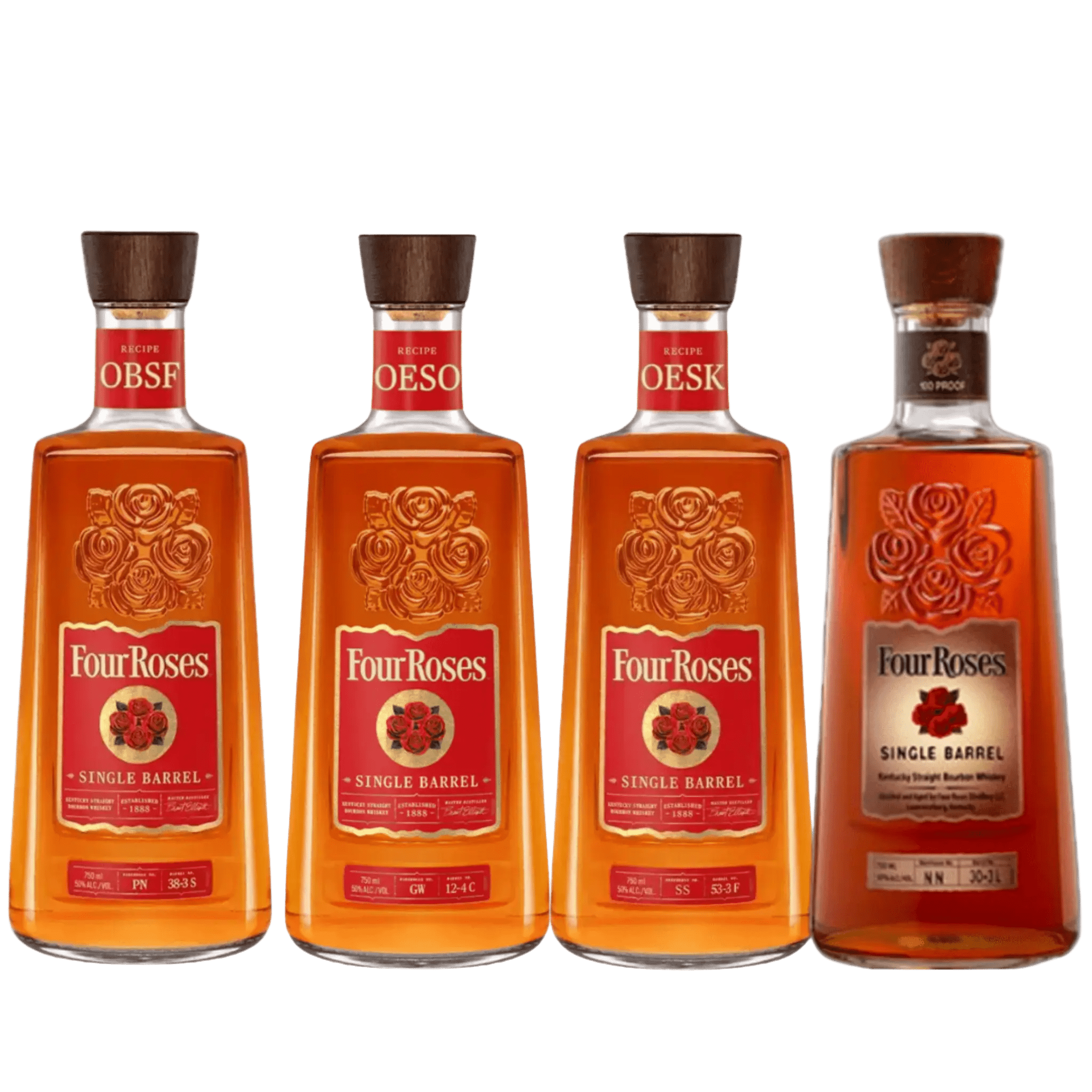Four Roses Single Barrel Private Selection 4 Bottle Bundle 4 x Four Roses Single Barrel Private Selection 4 Bottle Bundle 4 x