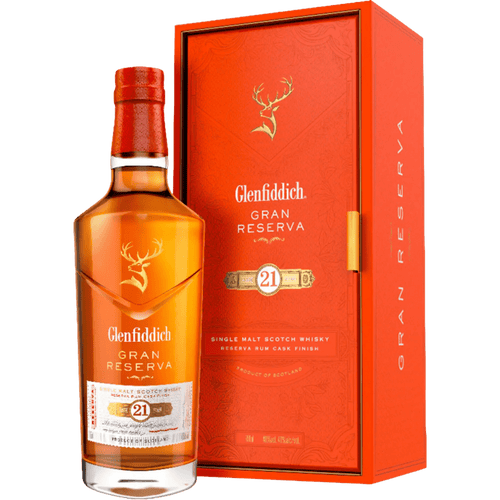Glenfiddich Gran Reserva Aged 21 Years Single Malt Scotch Whisky Caribbean Rum Cask Finish 750ml - Liquor On Broadway