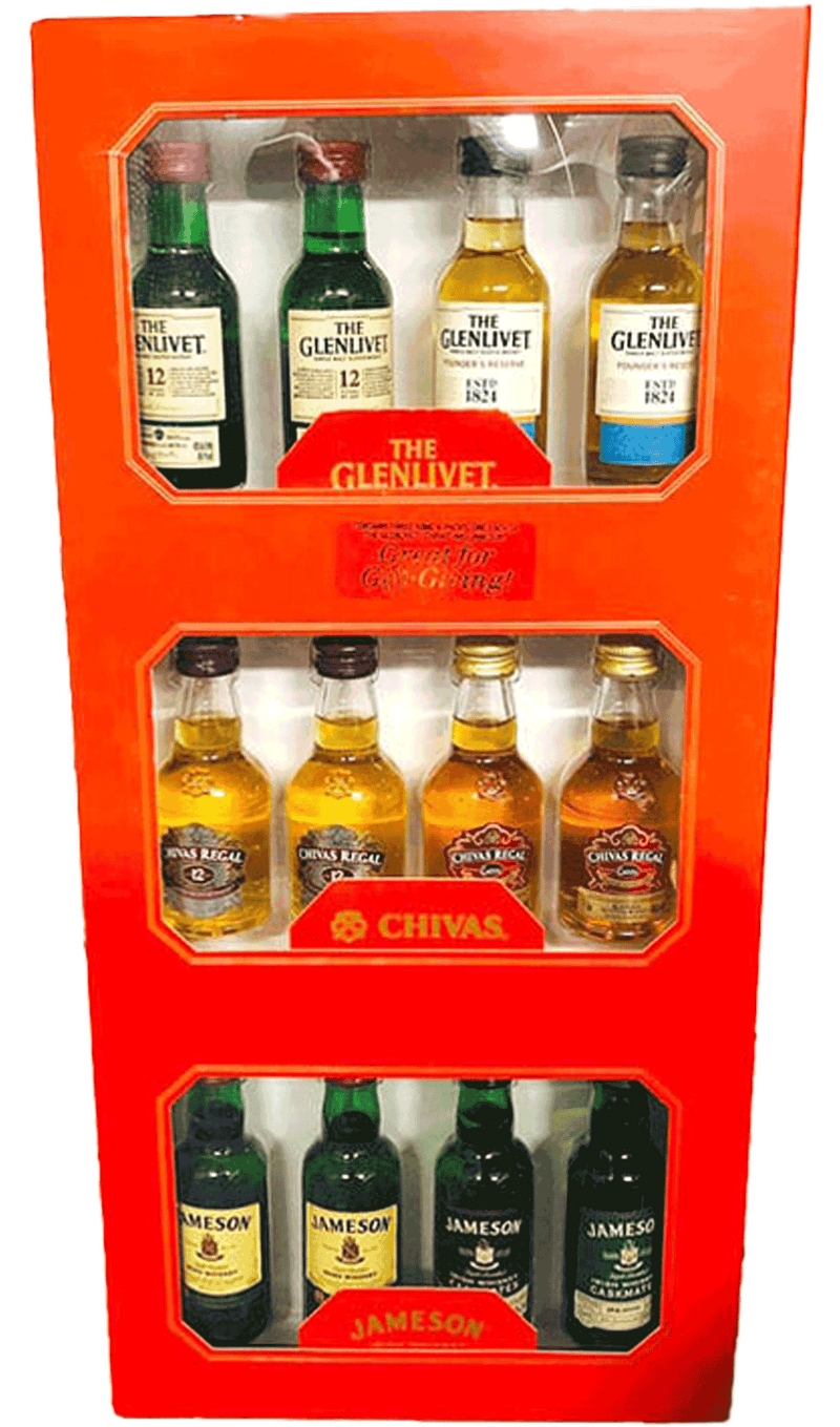 The Glenlivet, Chivas and Jameson Whiskey Minis Gift Set
