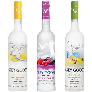 Grey Goose Flavored Vodka 3 Bottle Bundle Le Citron Berry Rouge La Poire 750ml - Liquor On Broadway