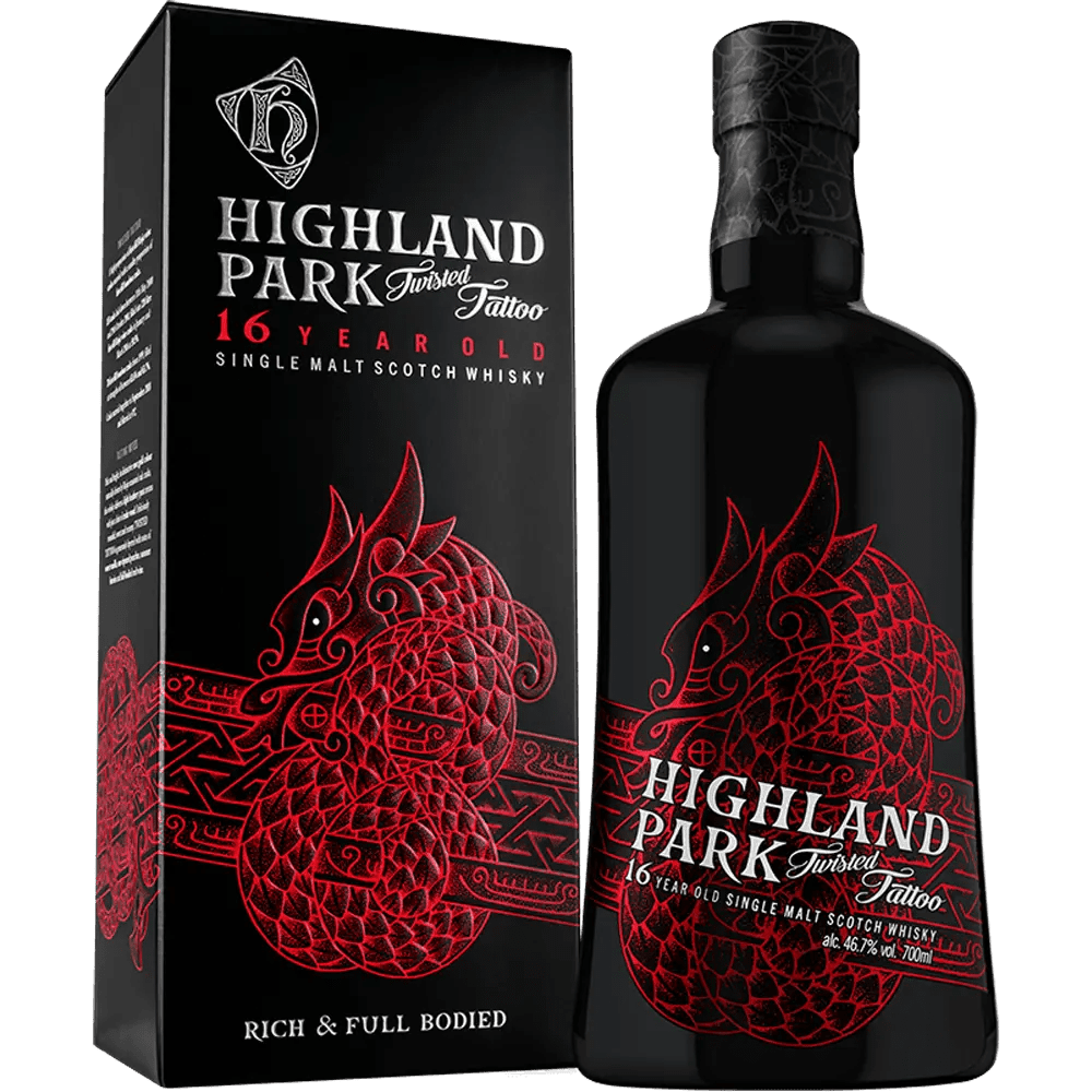 Highland Park Twisted Tattoo 16 Year Old Single Malt Scotch Whisky 750ml - Liquor On Broadway