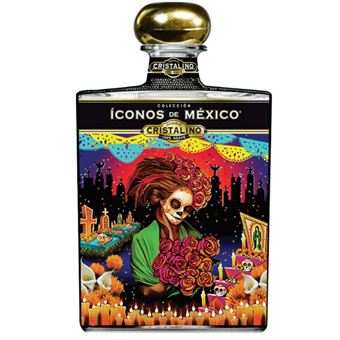 Iconos de Mexico Anejo Cristalino Day of the Dead Catrina Tequila 750ml - Liquor On Broadway