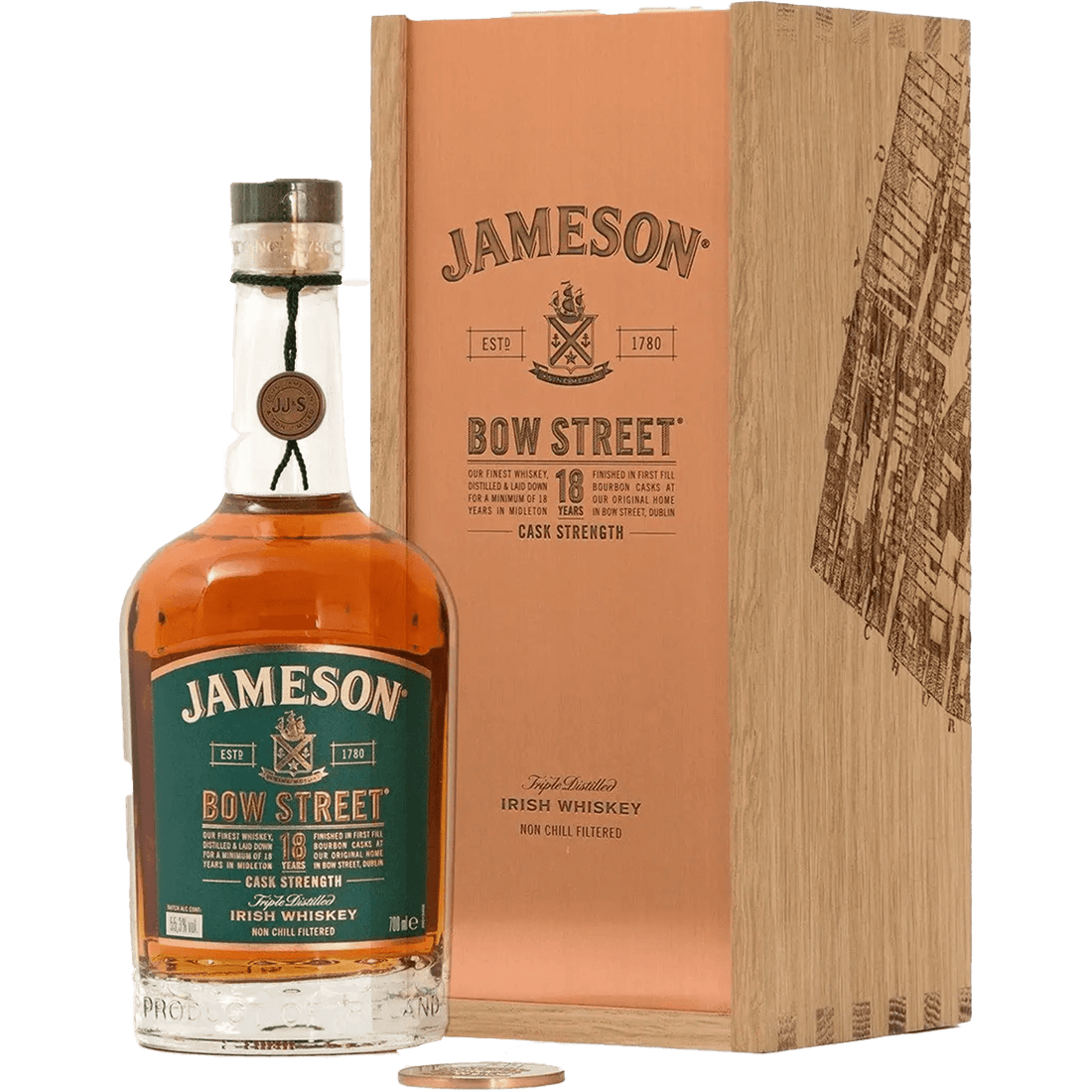 Jameson Bow Street 18 Year Old Cask Strength Irish Whiskey Batch 1/2019 750ml - Liquor On Broadway