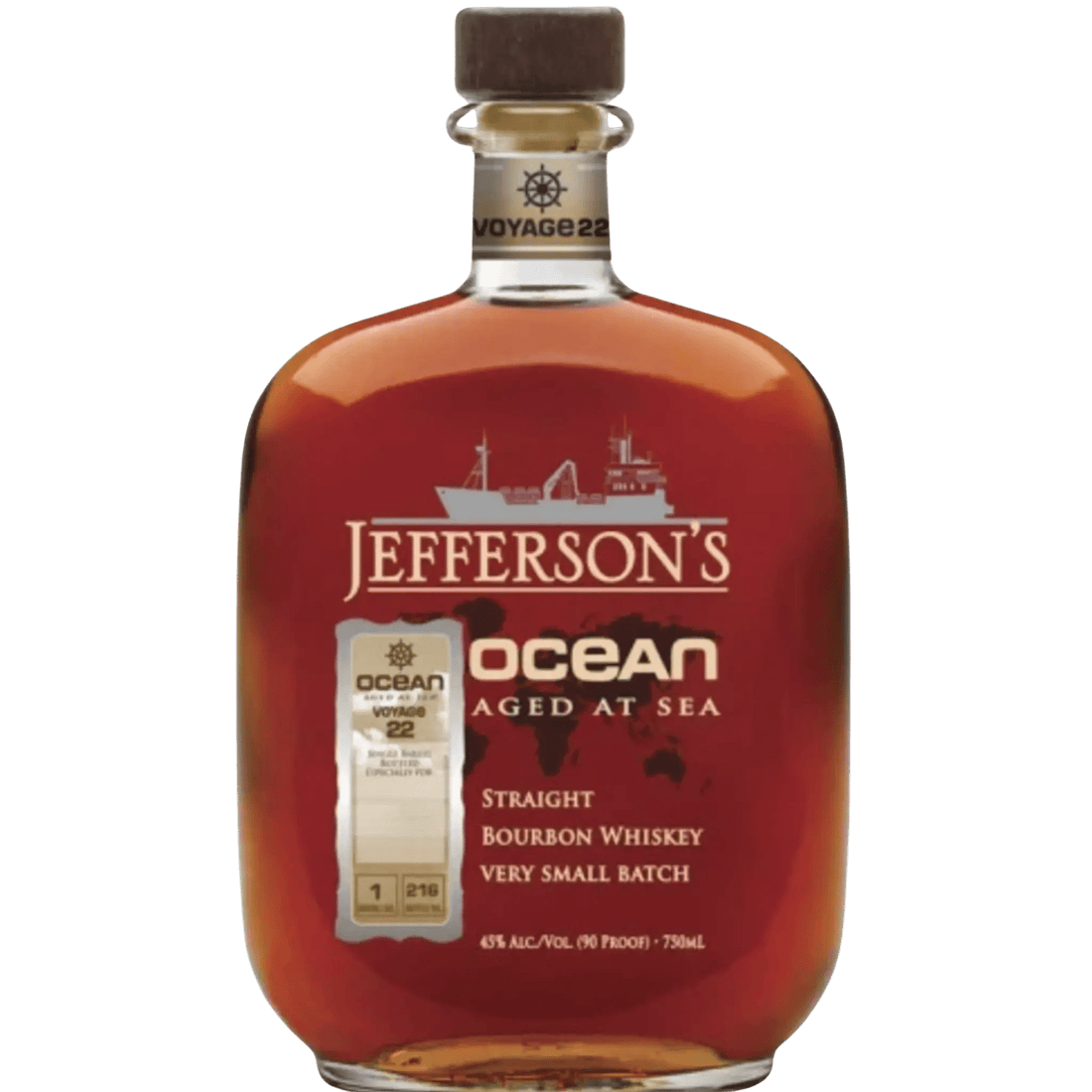 Jefferson's Ocean Voyage 22 Wheated Liquor On Broadway Barrel Pick 750ml - Liquor On Broadway