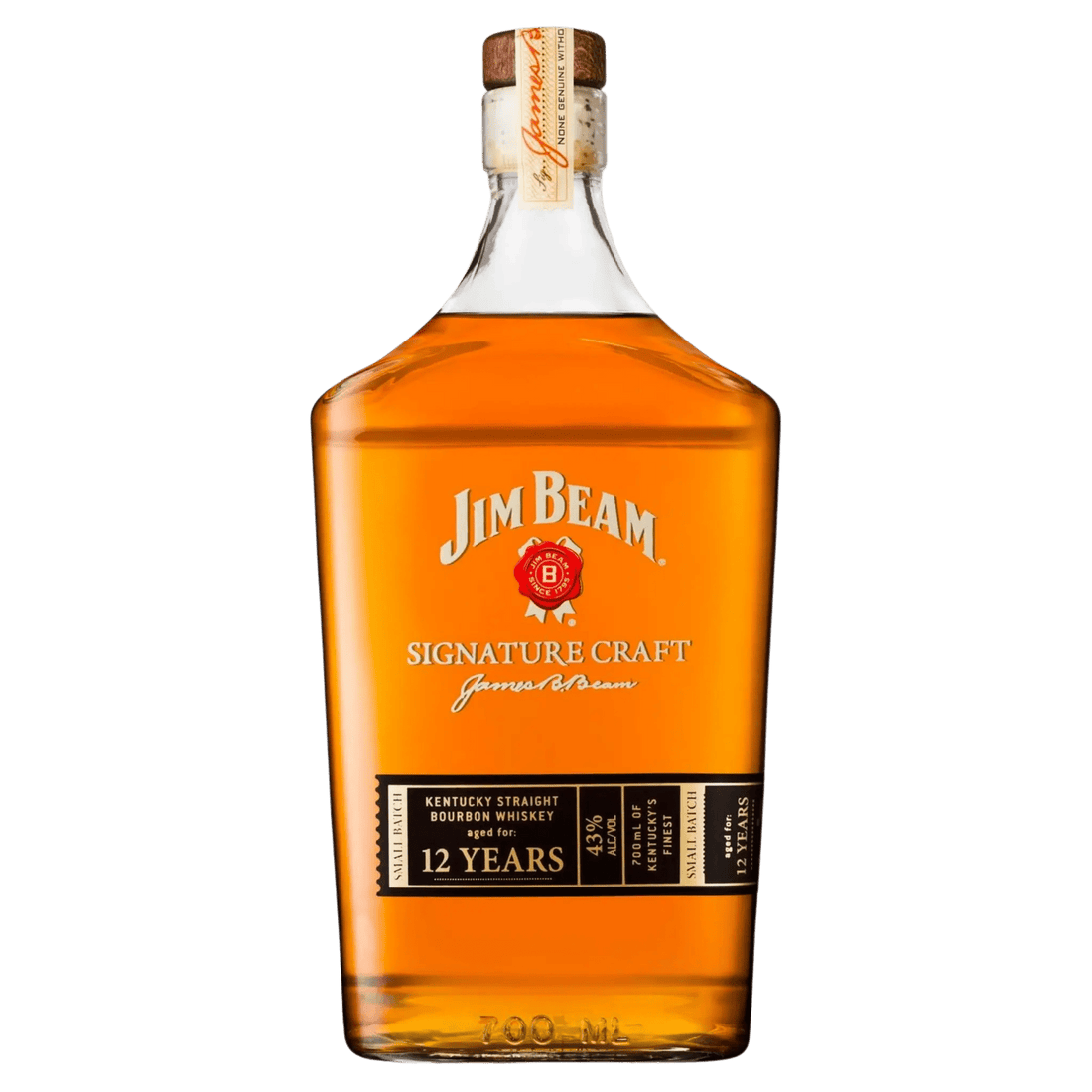 Jim Beam Signature Craft Aged 12 Years Small Batch Kentucky Straight Bourbon Whiskey 750ml - Liquor On Broadway