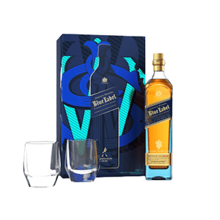 Johnnie Walker Blue Label Gift Set with 2 Crystal Glasses - Liquor On Broadway