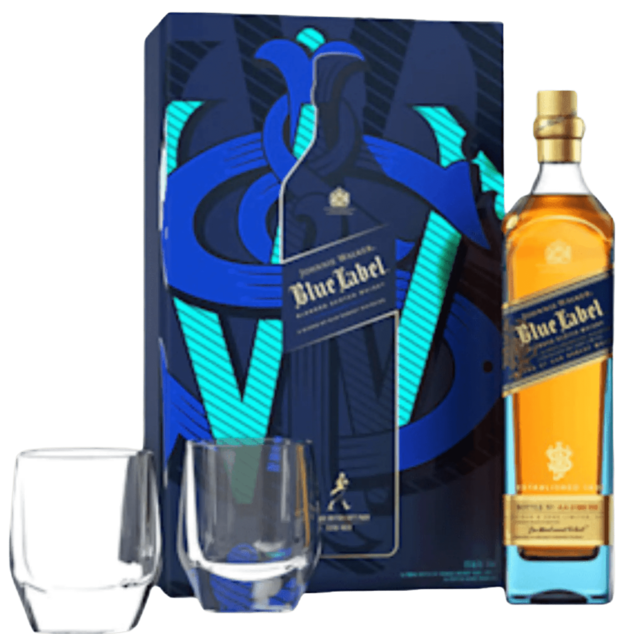Johnnie Walker Blue Label Gift Set with 2 Crystal Glasses 750ml Johnnie Walker Blue Label Gift Set with 2 Crystal Glasses 750ml