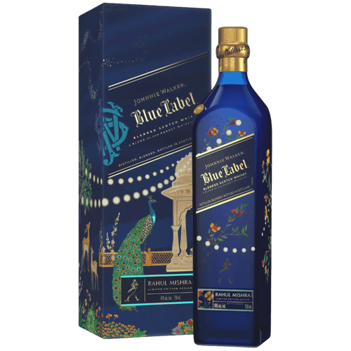 Johnnie Walker Blue Label x Diwali Limited Edition by Rahul Mishra Blended Scotch Whisky 750ml - Liquor On Broadway