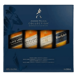 Johnnie Walker Collection Pack Blended Scotch Whisky 4 x 200ml Bundle - Liquor On Broadway