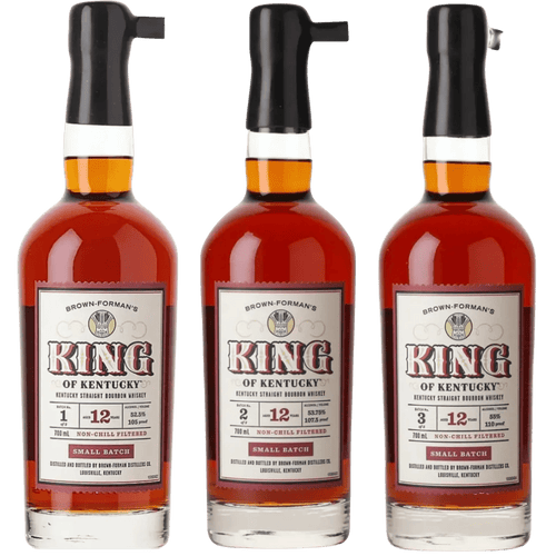 King of Kentucky 12 Year Small Batch Batch 1 & Batch 2 & Batch 3 Kentucky Straight Bourbon 3 x 700ml - Liquor On Broadway
