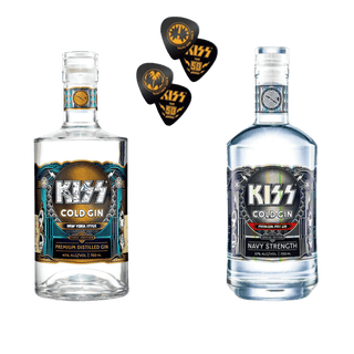 KISS Gin Bundle With Free 50th Anniversary Guitar Picks (2 Bottles + 2 Picks) - Liquor On Broadway