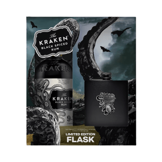 Kraken Black Spiced Rum with Flask Gift Set - Liquor On Broadway