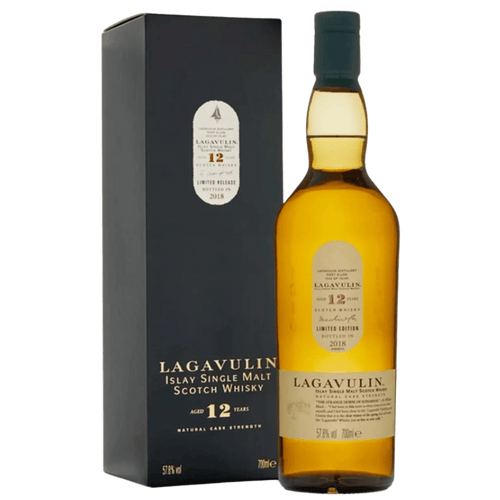 Lagavulin 12 Year Natural Cask Strength Islay Single Malt Scotch Whisky (2018 Release Discontinued Bottle) 700ml - Liquor On Broadway