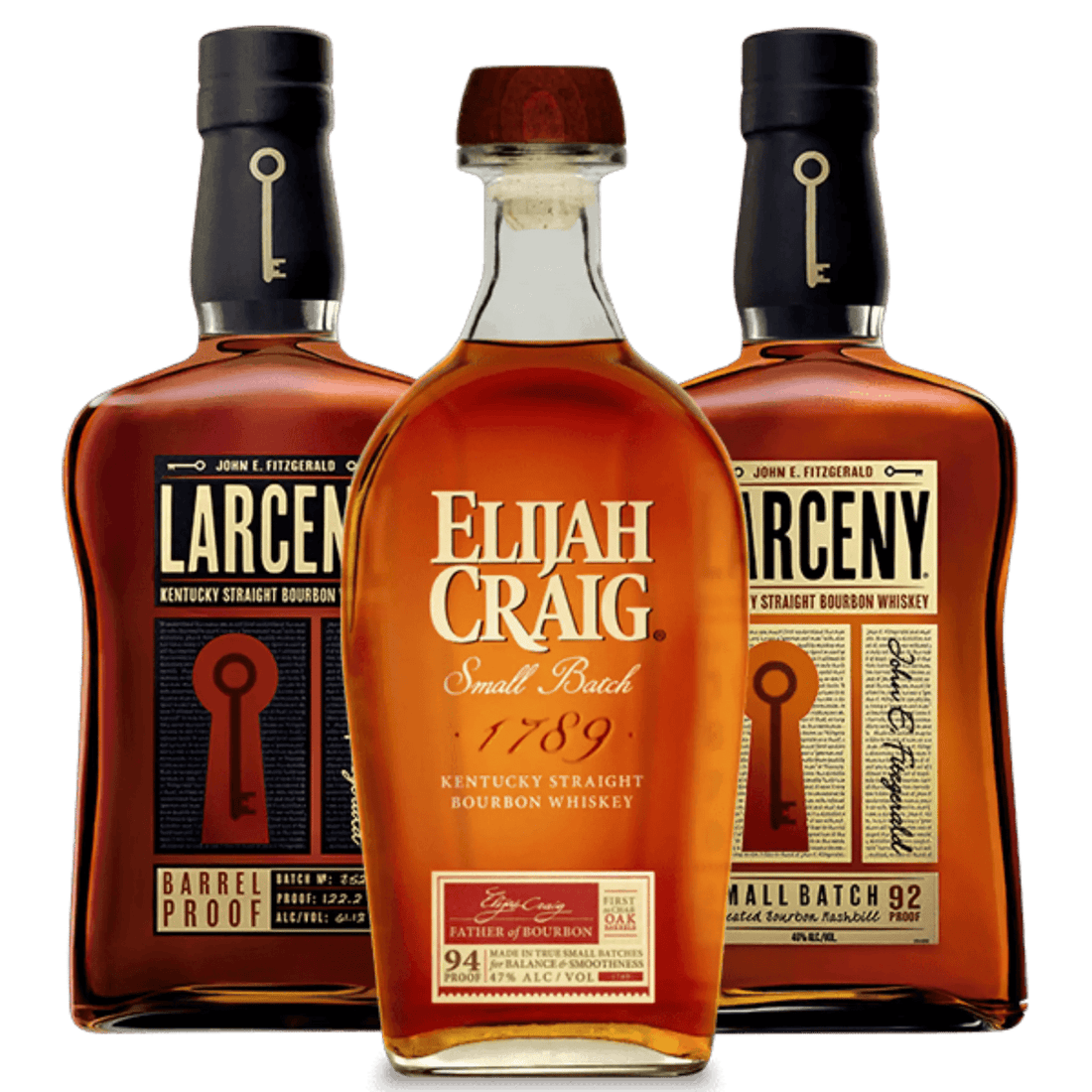 Larceny Barrel Proof Bourbon Larceny Small Batch Bourbon Elijah Craig Small Batch Bourbon Bundle 750ml - Liquor On Broadway