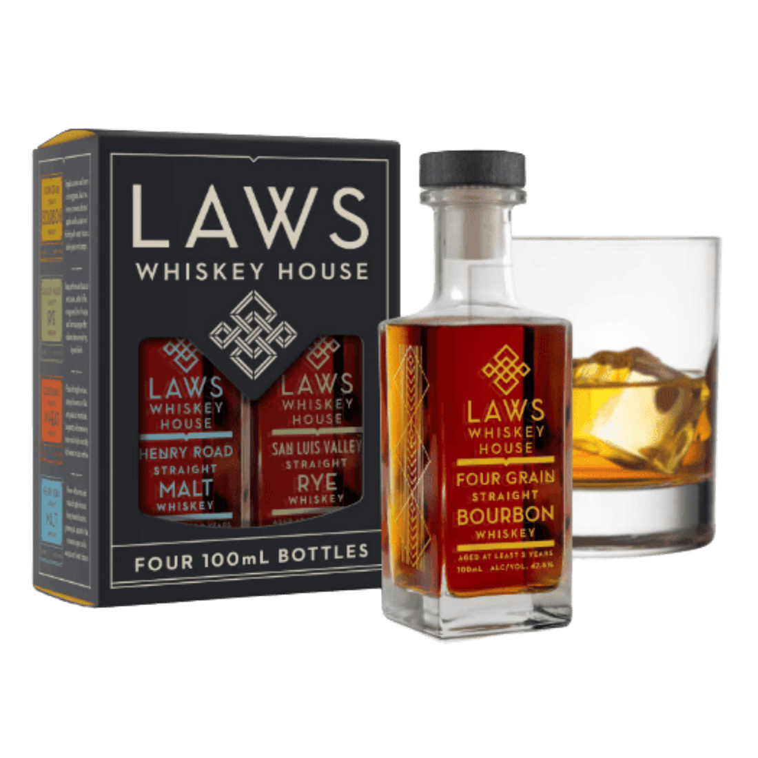 Laws Whiskey House Whiskey Sampler Pack - 4x 100ml Bottles - Liquor On Broadway
