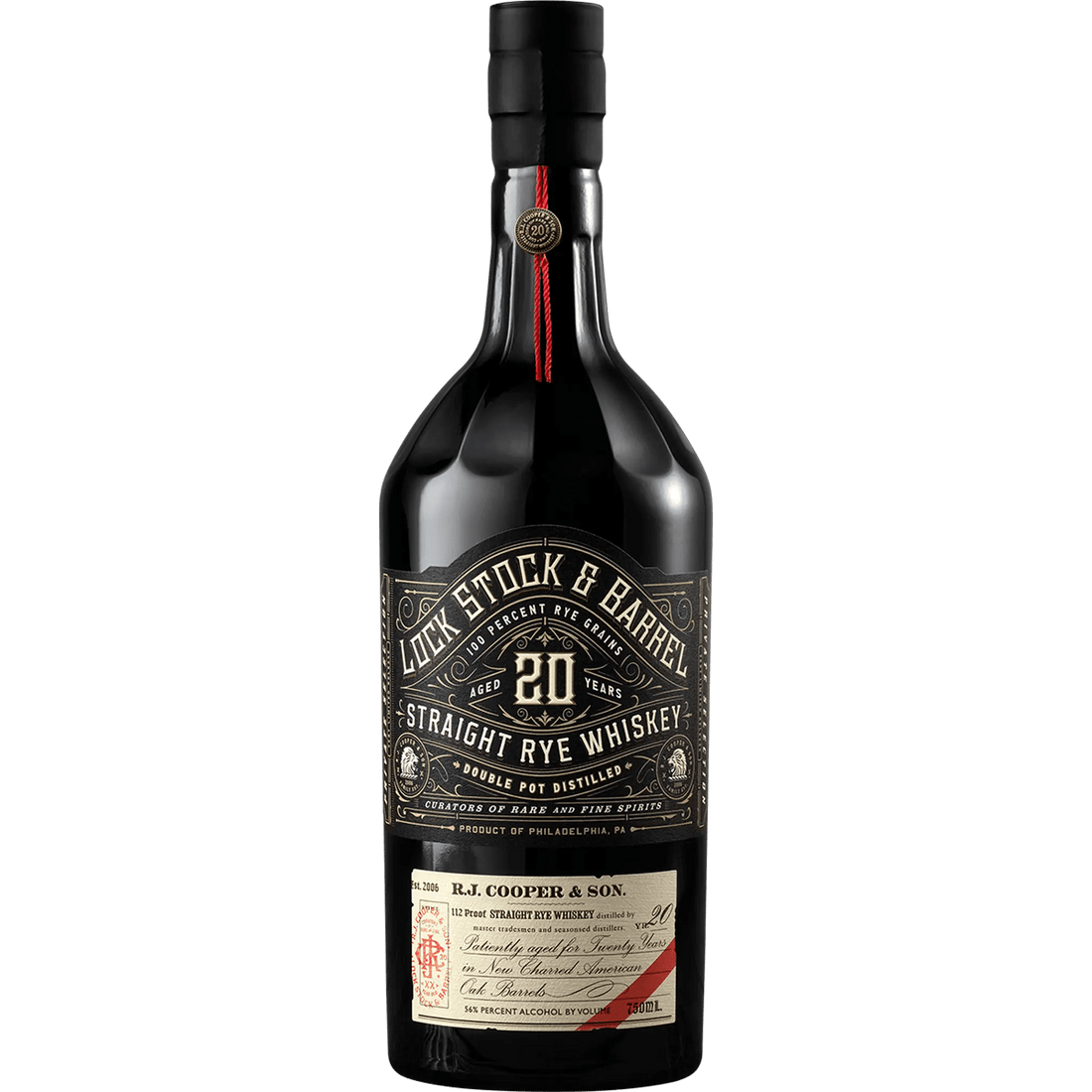 Lock Stock and Barrel 20 Year Straight Rye Whiskey 750ml - Liquor On Broadway